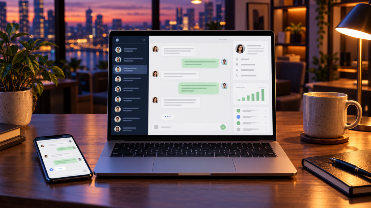 WhatsApp automation for business with chatbot replies, lead capture and campaigns